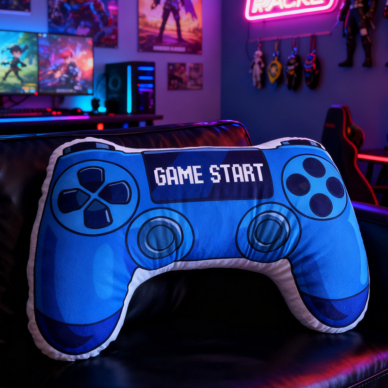 Personalized Game Controller Pillow Christmas Gift for Gamer Geek Video Game Gift Controller Pillow Cushion Game Room Living Room Bedroom Decor