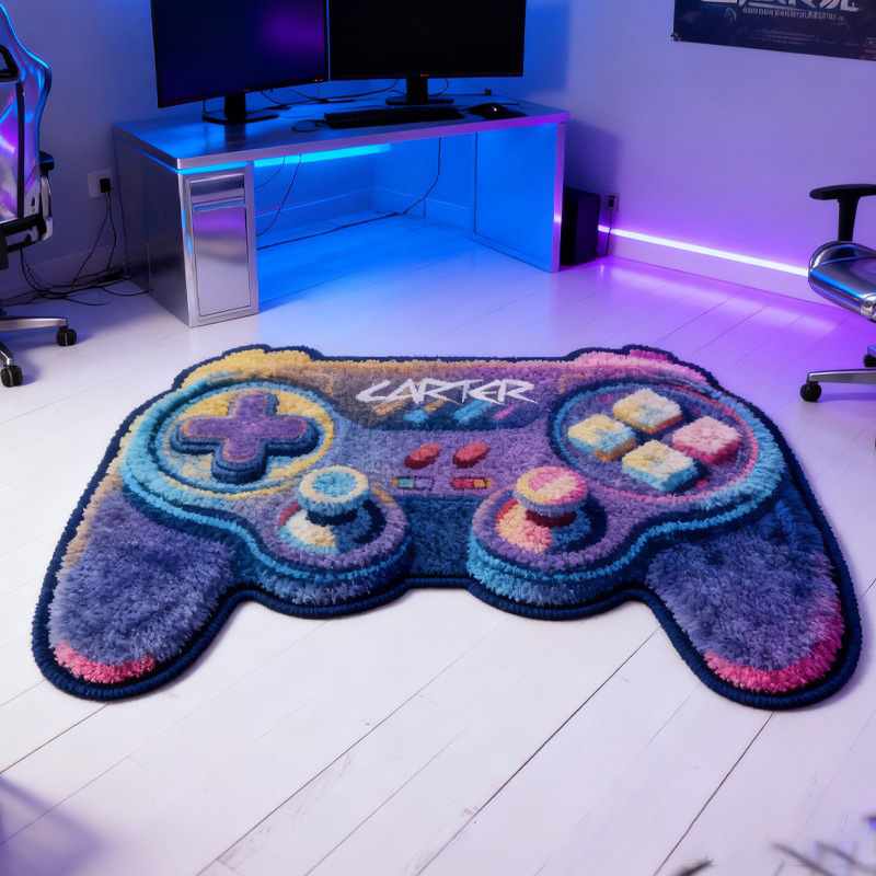 Personalized Game Lover Rug Doormat Game Controller Doormat Game room decor Gifts for Kid Game Geek Lover