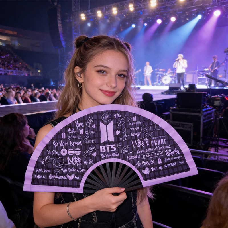 BTS Hand Fan Kpop World Tour Members Names Reusable Gift Hand Fan Kpop Fans Hand Fan