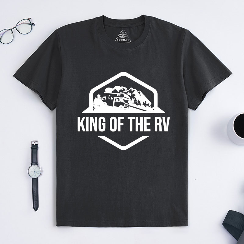 Personalized King of the Rv T-Shirt Funny Camping Shirt Rv Road Trip Gift Outdoor Camping Adventure