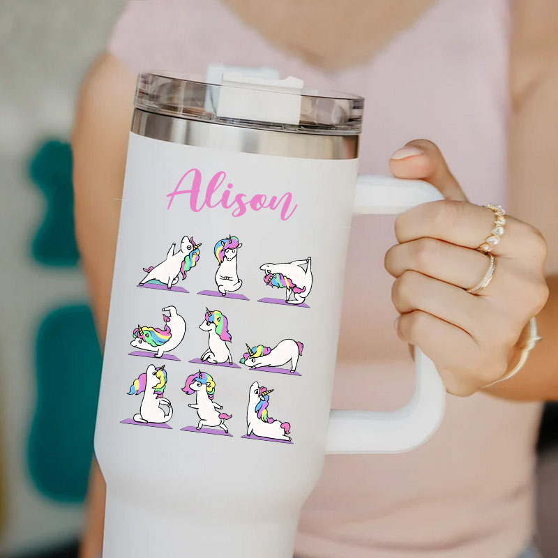 Personalized Humor Yoga Tumbler Custom Sports Yoga Tumbler Retreat Yoga Teacher Gift for Her Women