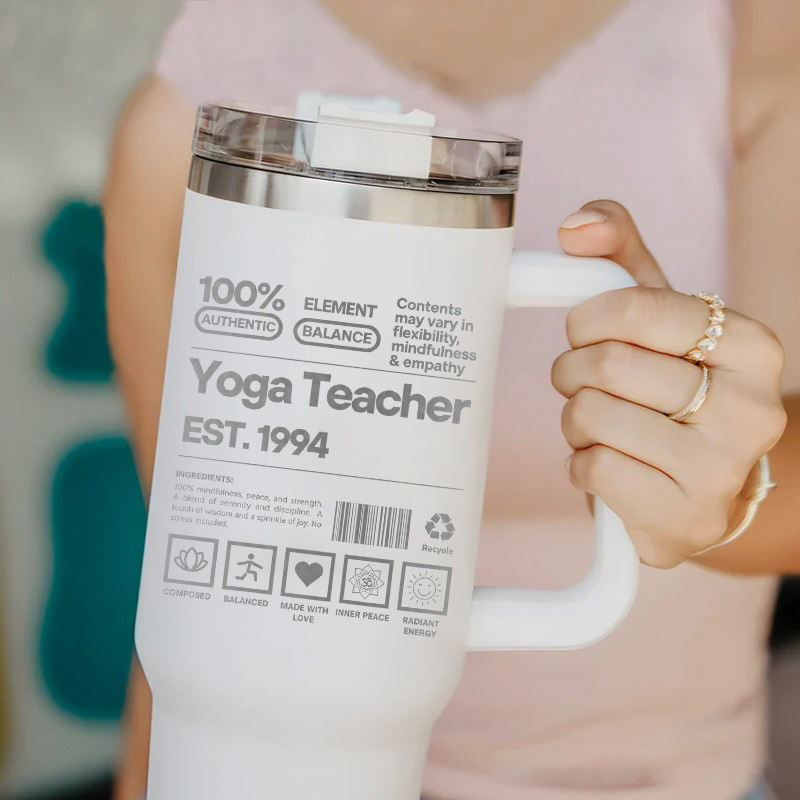 Personalized Yoga Tumbler Yoga Trainer Lover Tumbler Custom Sports Yoga Tumbler Retreat Yoga Gift for Her Women