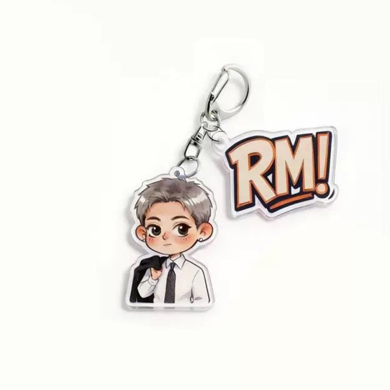 Kpop Cartoon Acrylic Keychain Logo Pendant Cute Travel Bag Charm Creative Gift for Music Lovers Unique Accessory Kpop Fans Keychain