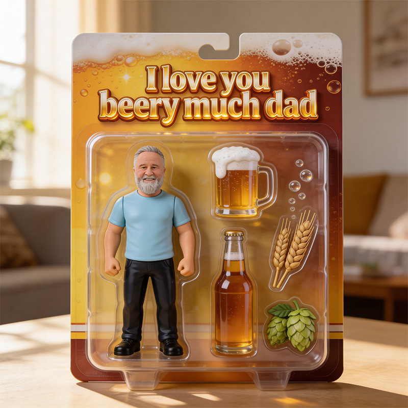Personalized Father Custom Shaped Acrylic Plaque Father Gift Idea Beer Lover Gift