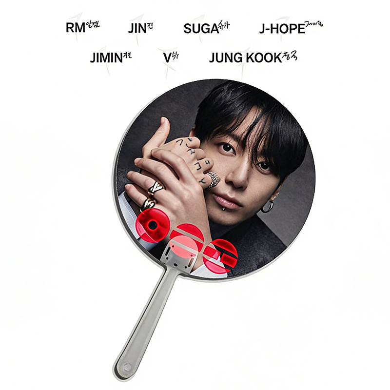 Personalized K-Pop Group Member Image Hand Fan, Custom Portable Fan for Concert and Fan Meeting