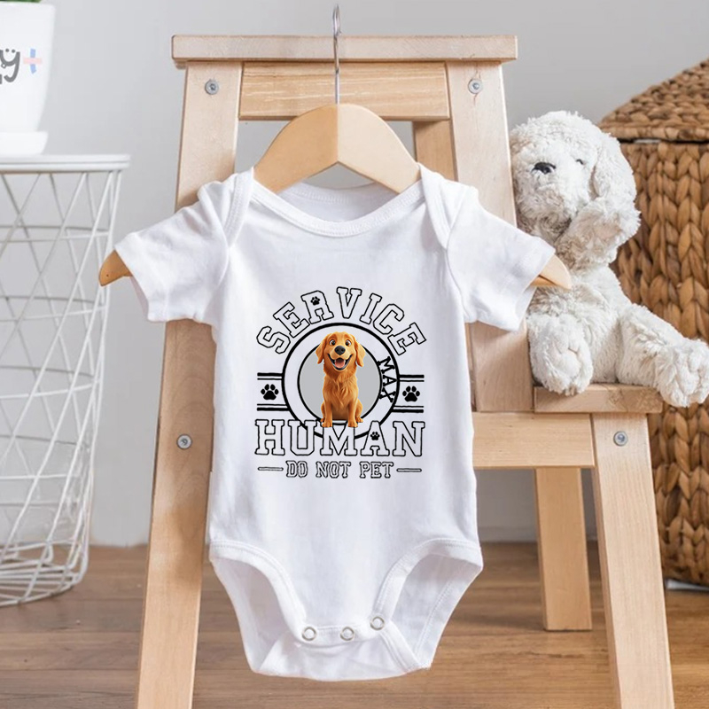 Personalized Service Human Do Not Pet Dog Baby Bodysuit Baby Gift