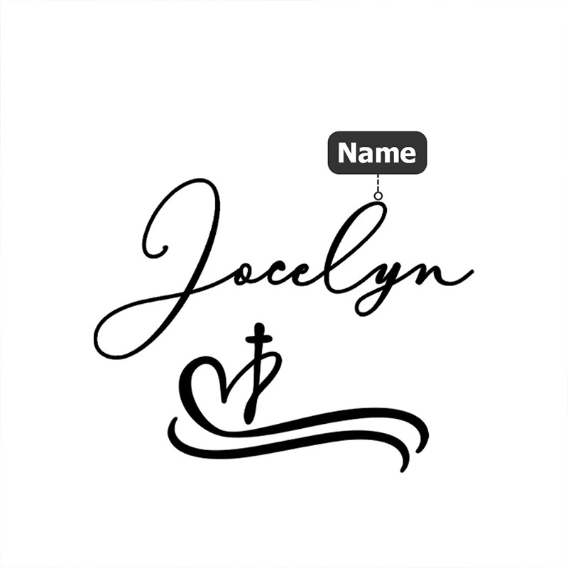 Personalized Cross Artistic Name PU Leather A5 Notebook Cover with Compartments Birthday Gift for Artist Christian