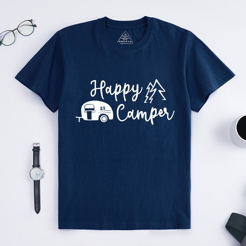 Personalized Hiking Camping Shirts Funny Happy Camper Shirts Gift for Outdoor Camping Adventure