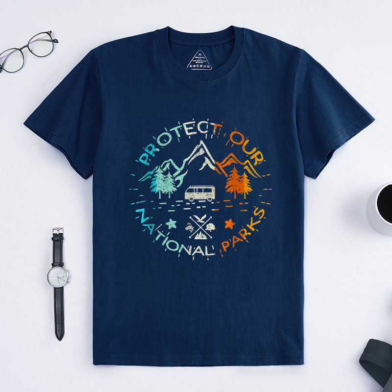 Personalized Protect Our National Parks T-Shirt Camping Hiking T-Shirt Gift for Outdoor Camping Adventure