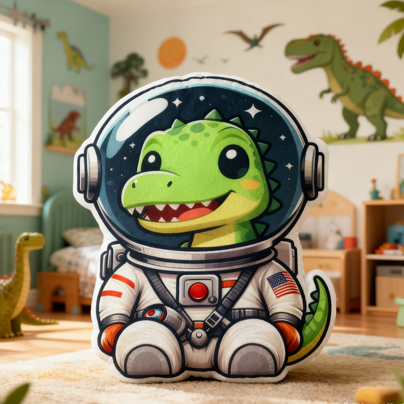 Personalized Animal Astronauts with Name Graphic 3D Print Pillow Christmas Gift for Kids Birthday Gift