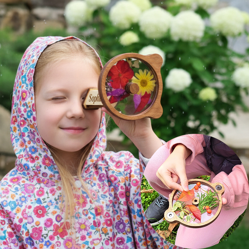 Personalized DIY Wooden Kaleidoscope for Kids Custom Name Creative Exploration  and Imaginative Fun