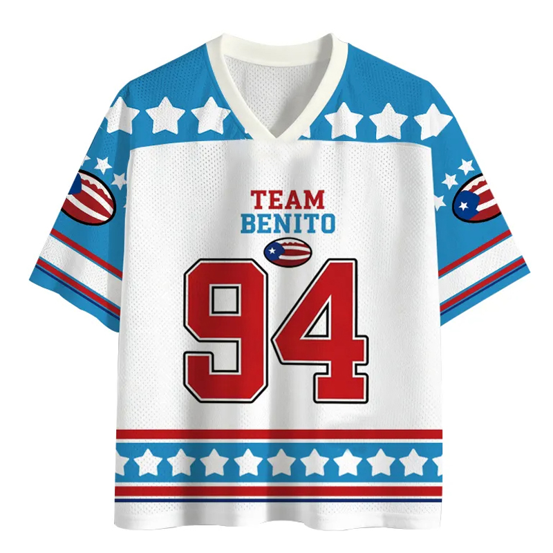 Personalized Puerto Rico Flag Football Jersey Custom Number and Name for Fans & Patriotic Puerto Ricans