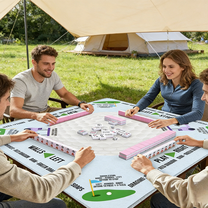 Personalized Golf Themed Mahjong Mat, Custom Golf Mahjongg Table Pad, Gift for Golf and Mah jong Lovers