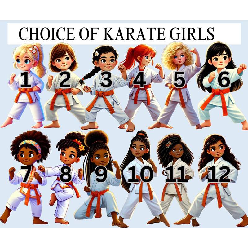 Personalized Karate Girl Puzzle Custom Name Jigsaw for Martial Arts Loving Girls Birthday Gift Karate Party Favor