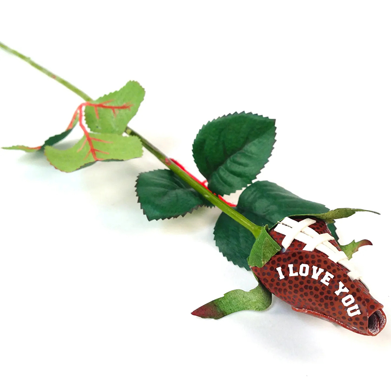 Personalized Football Rose Bouquet with Custom Text for Weddings, Graduations, Birthdays Team Gifts and Celebrations
