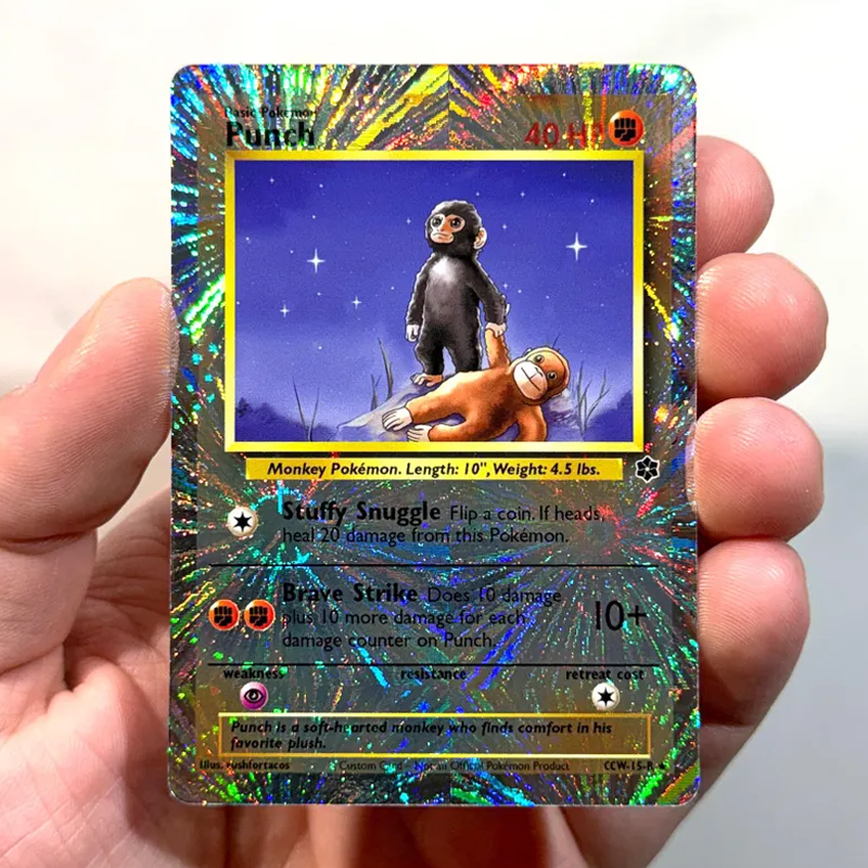 Punch Monkey Holographic Card Game Collection for Game Lovers Birthday Gift 