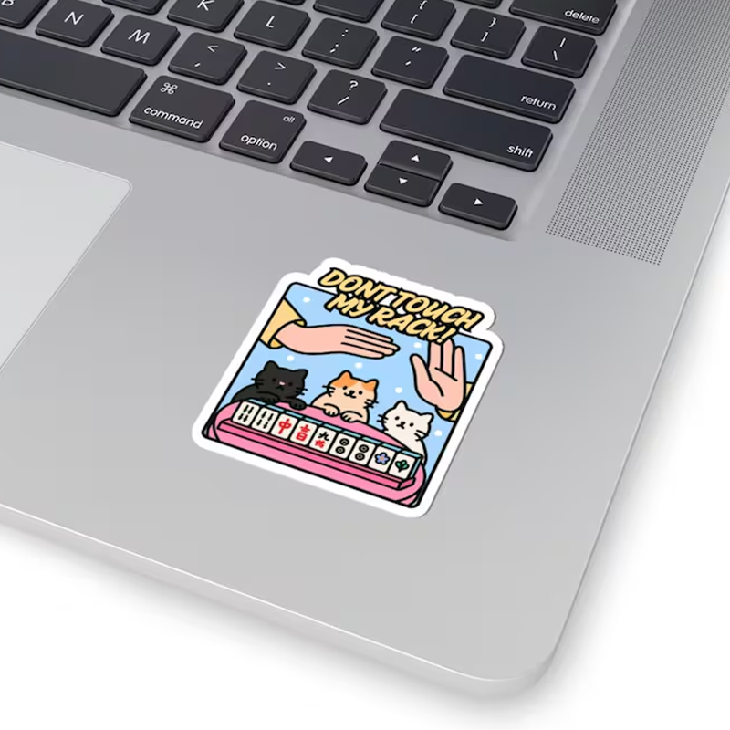 Mahjong Sticker Cute Mah Jongg Sticker Decal for Mahjongg Lovers Gift Bam Crack Dot Mahj Jokes Vinyl Laptop Decal Funny Mah-Jongg Accessory