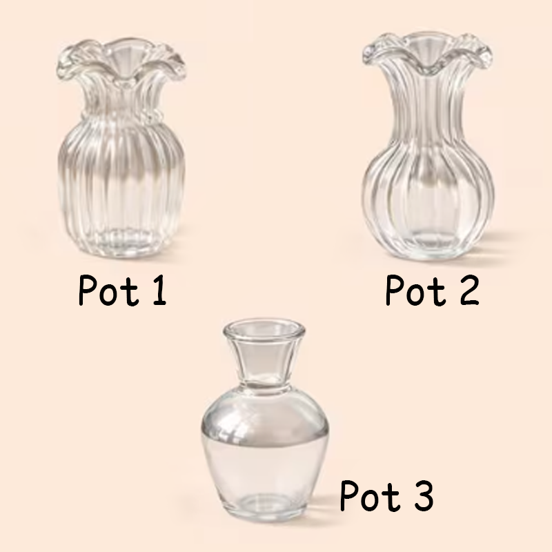 Personalized Glass Flower Bouquet for Mom Handmade Tulip & Rose Pot