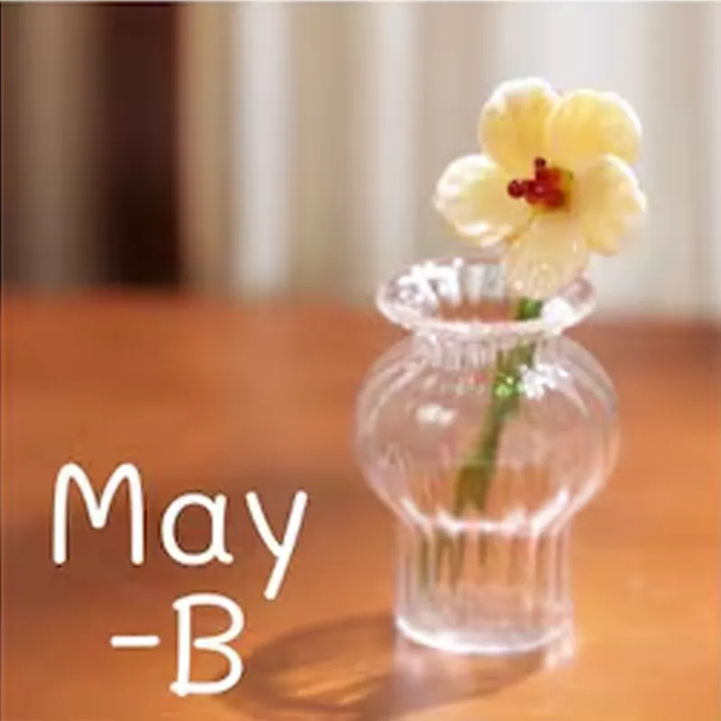 Handmade Glass Birth Month Flower Snowdrop Rose Larkspur Gift For Mom Family Birth flower Bouquet