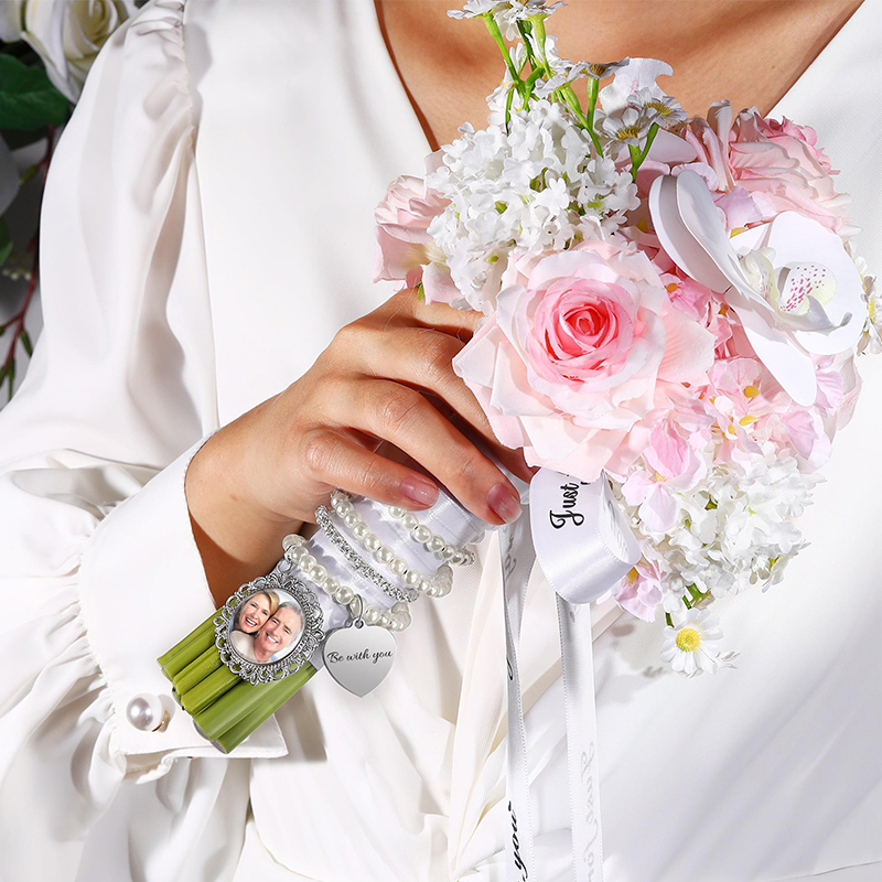 Personalized Bridal Wedding Bouquet Charm Wedding Bouquet Charm Wedding Memorial Gift Bridal Shower Gift Wrapping Around Bouquet Charm