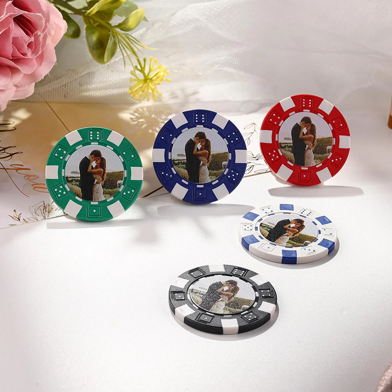 Personalized Wedding Poker Chips Set Custom Poker Chips With Photo Engagement Keepsake Drink Tokens Vegas Casino Party Favors Gift