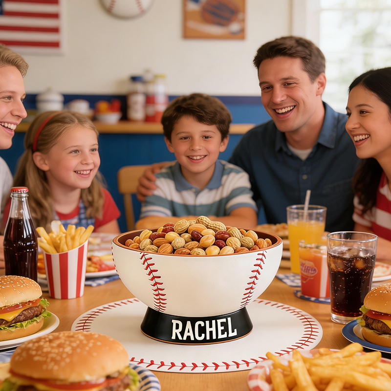 Personalized 3D Printed Baseball Snack Bowl Baseball Party Snack Bowl for Game Day Fans