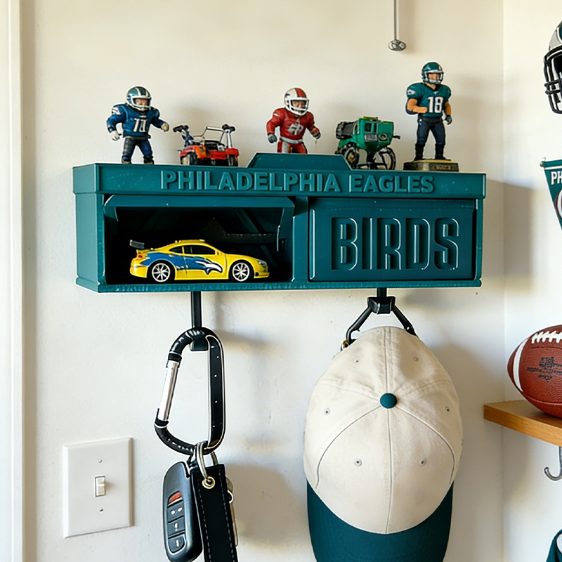 Personalized 3D Printed Key Holder with Sports Team Theme for Fans and Families
