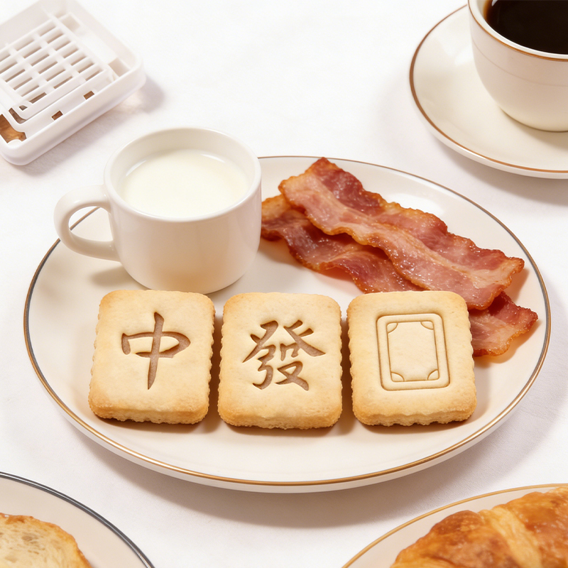Personalized Mahjong 中发白 Cookie Cutter for Family Gatherings and Mahjong Lovers