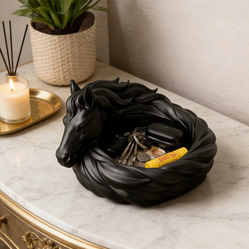 Personalized 3D Printed Horse Catchall Bowl Equestrian Desk Organizer Gift for Cowgirls and Equestrians