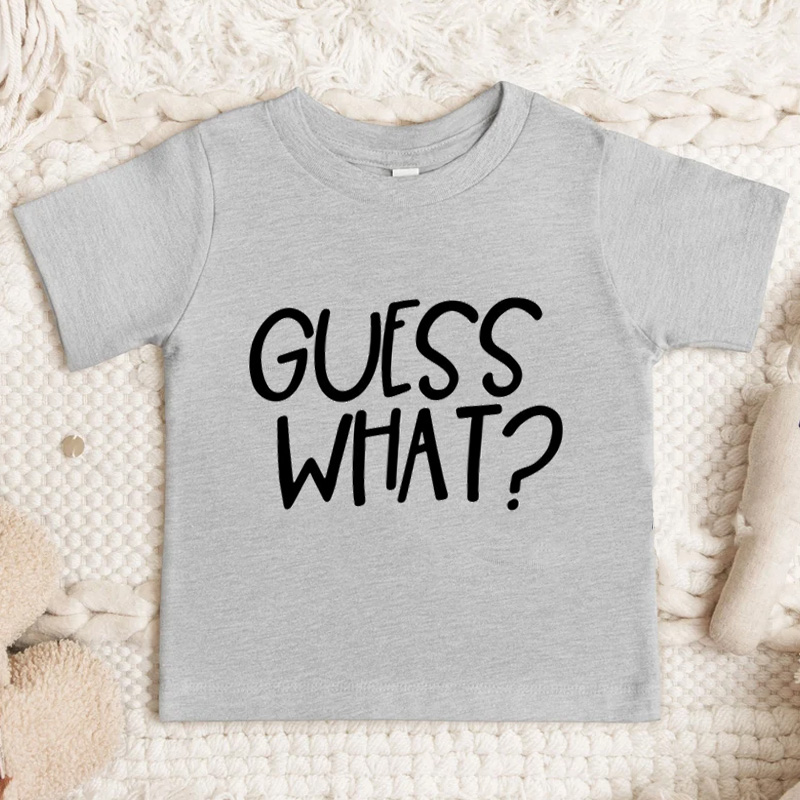 Guess What Chicken Butt Kids T-Shirt Funny Infant Quote Birthday Gifts for Kids Funny Shirts with Sayings