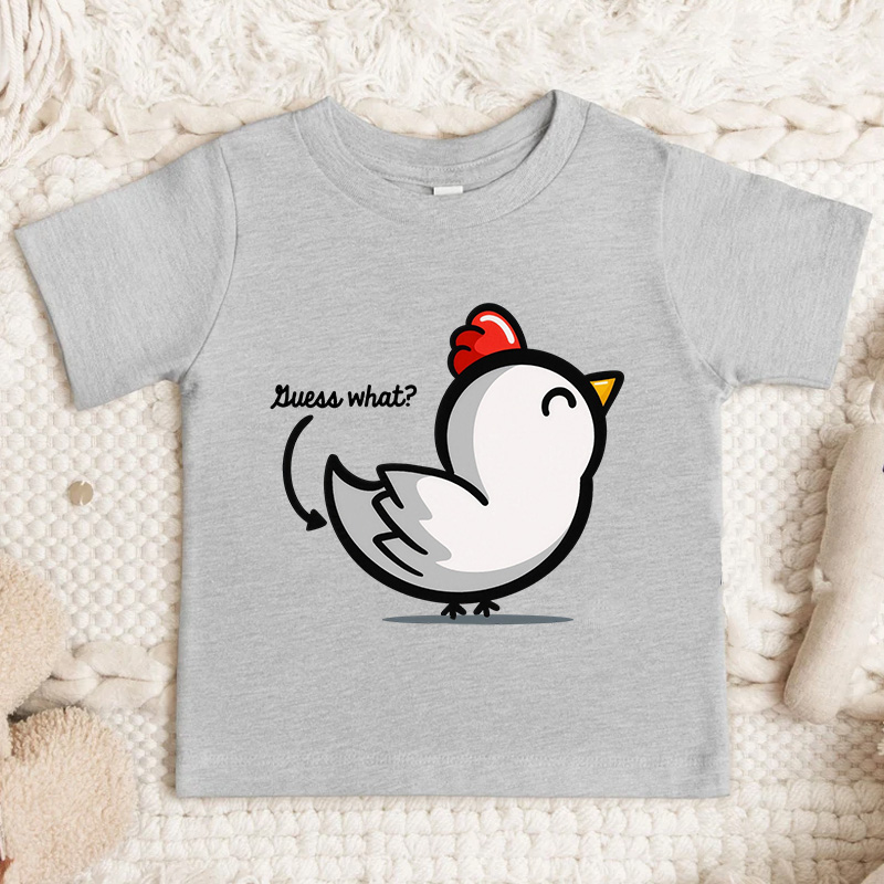 Guess What Chicken Butt Kids Shirt Funny Birthday Gifts for Kids Funny Shirts with Sayings
