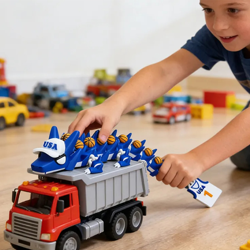 Personalized 3D Printed Basketball Dragon Toy with Custom Jersey for Basketball Loving Kids