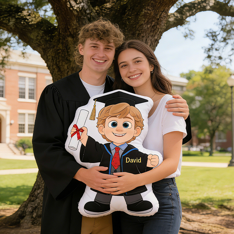 Personalized Graduation Pillow with Custom Face and Name Unique Graduation Present