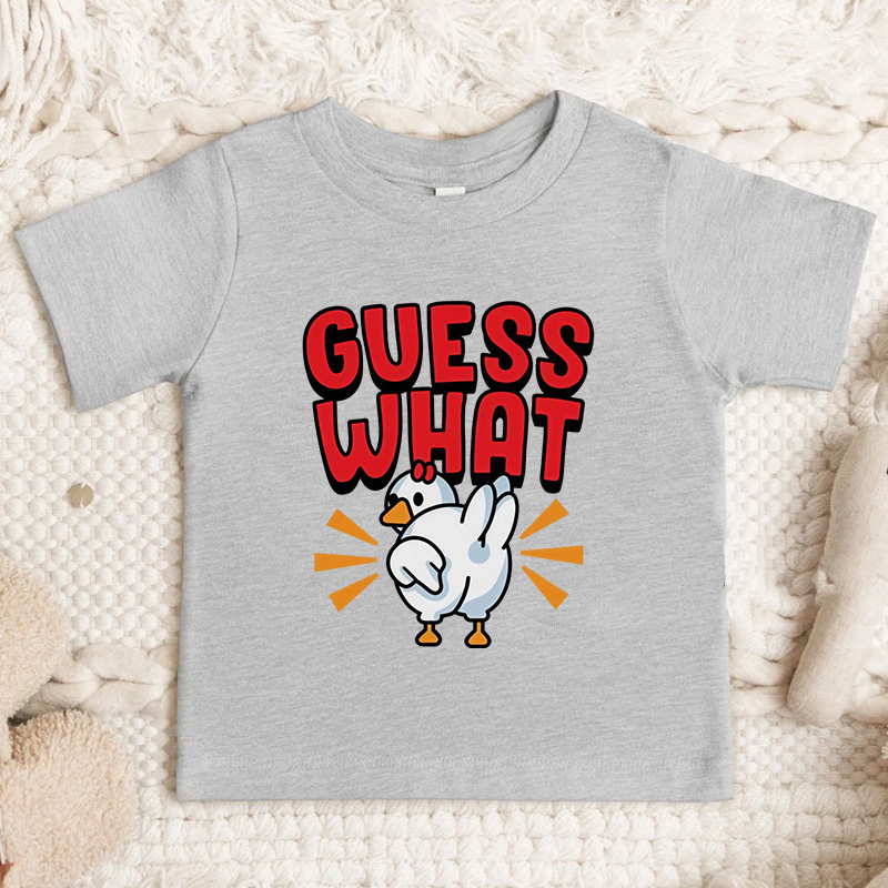 Guess What Chicken Butt Toddler Kids Youth T-Shirt Funny Girls and Boys Shirt Silly Joke Shirt Humorous Children Graphic Tee