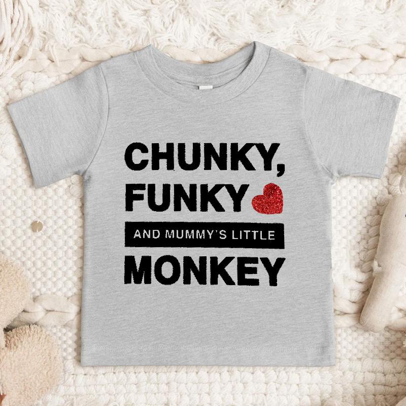  Funny Chunky Funky Monkey Saying Gift For Kids Cute Playtime Outfit Kid's T-Shirt