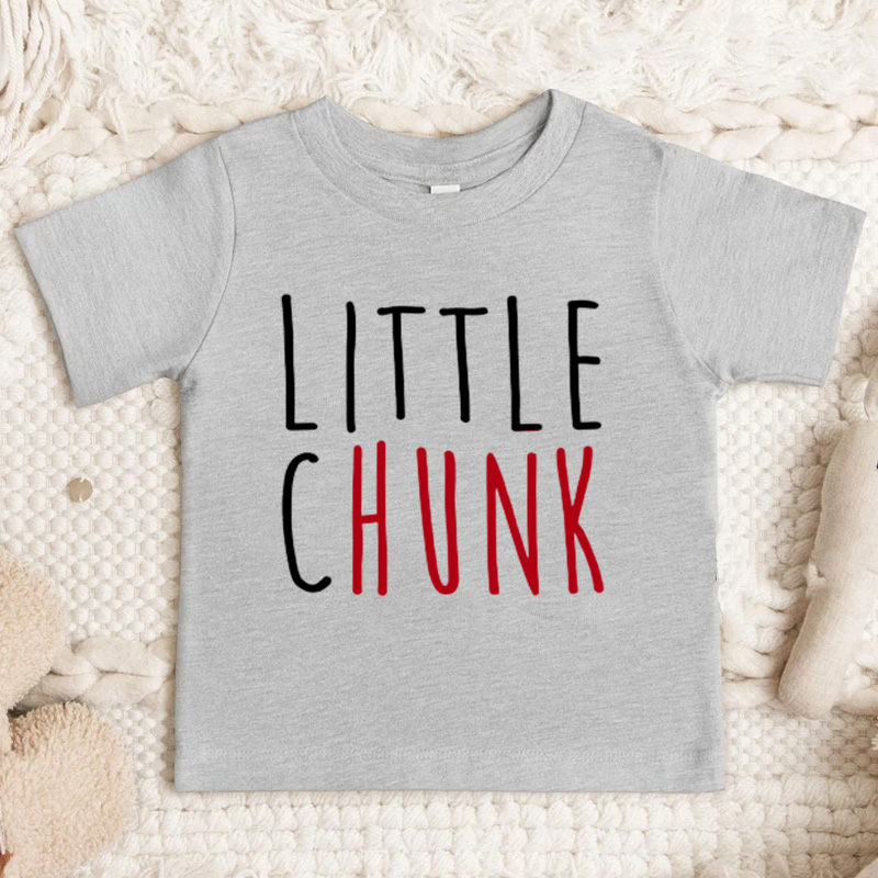 Little Chunk Funny Saying Gift For Kids Cute Minimalist Text Style Playtime Outfit Kid's T-Shirt
