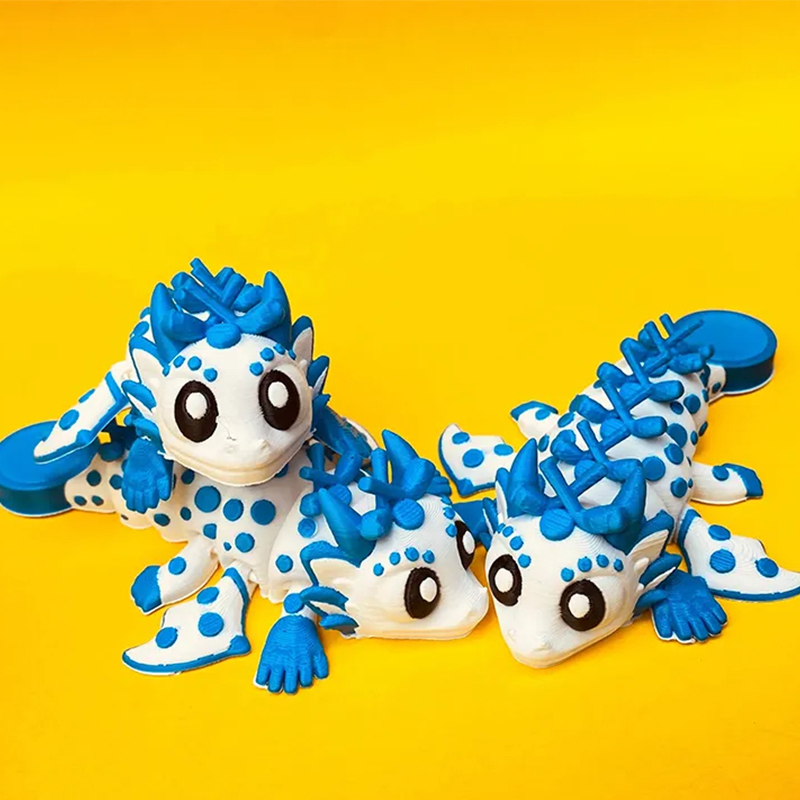 Personalized 3D Printed Ice Hockey Dragon and Egg Toy Set with Custom Name for Kids 