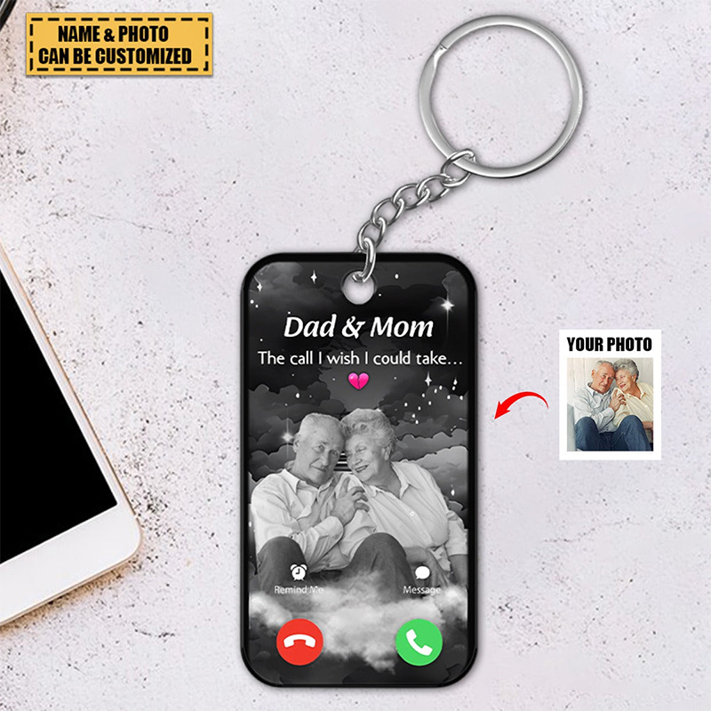 Personalized The Call I Wish I Could Take Acrylic Keychain Memorial Sympathy Gift Remembrance Keepsake Photo 