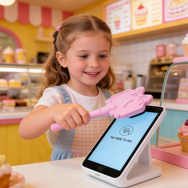 Personalized Pink Bow Tap to Pay Wand Custom 3D Printed Payment Accessory Cute Credit Card Holder for Shopping for Girls 