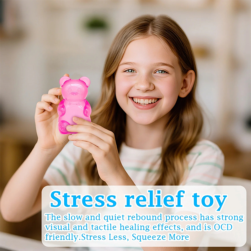 Personalized Bear Squishy Stress Toy Gummy Bear Squishy Toy Cute Bear Stress Reliever Anxiety Relief Gift