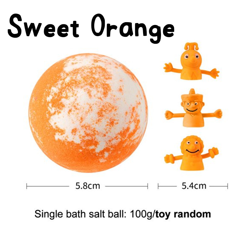 Kids Bath Bomb with Surprise Toy Fruity Scented Easter Blind Boxes with Random Different Action Figure Toys Basket Filler Sensitive Skin