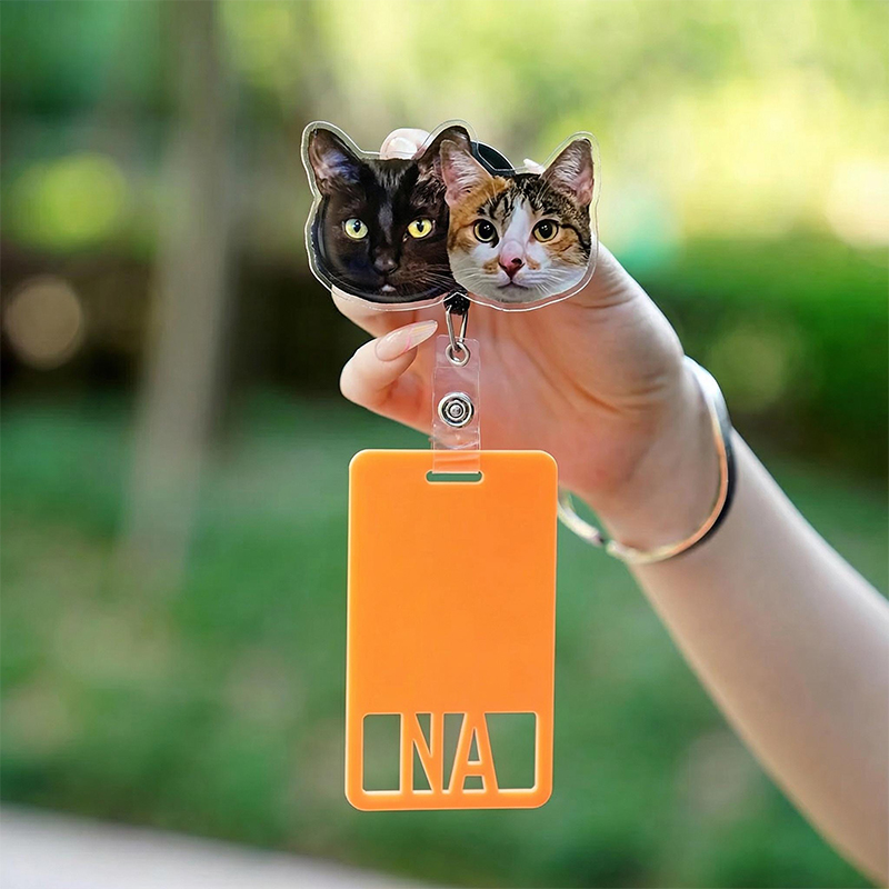 Personalized Badge Reel Nurse Badge Reel Funny Dog Badge Reel Cat Badge Reel Retractable Badge Holder ID Badge Buddy 