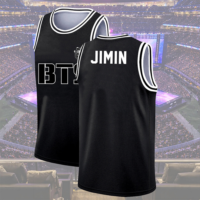 Custom BTS Basketball Jersey for Teen Girl Women Men, Personalized Kpop Tank Top Jersey, World Tour 2026 Concert Jersey Shirt for Fans Gift