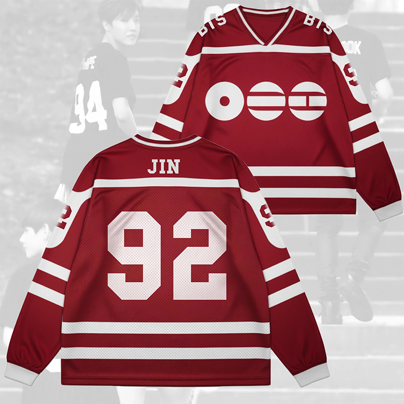 Personalized BTS New Album Mesh Splicing Long  Sleeved K-Pop Concert Jersey Gift For Army