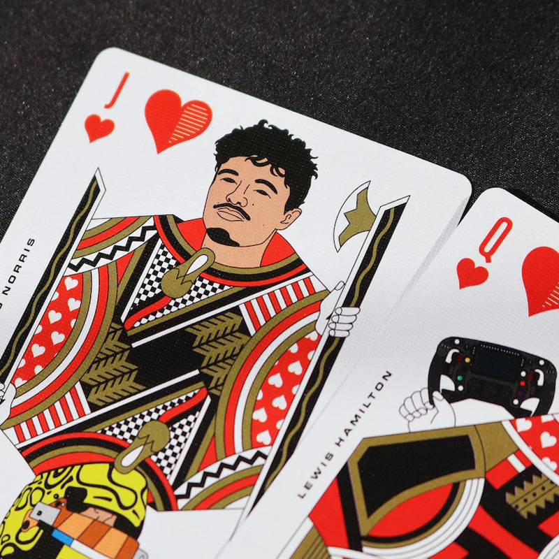 Motorsport Playing Cards Unique Motorsport Fan Gift Fan Illustrated Poker Deck of Formula 1 Legends