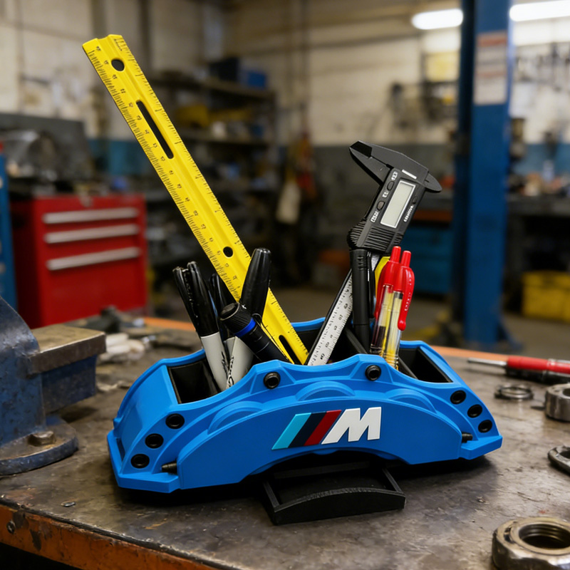 Personalized Brake Caliper Desk Organizer Pen Holder Unique Motorsport Fan Gift
