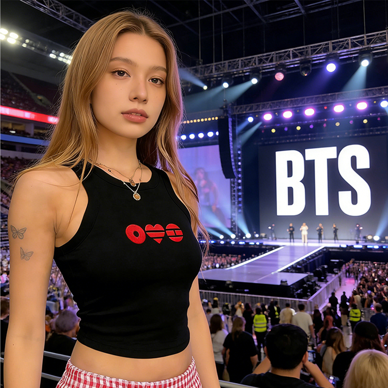 Personalized BTS World Tour Concert Crop Tank Top K-Pop Tour 2026 Tank Concert Crop Tank Top for ARMY