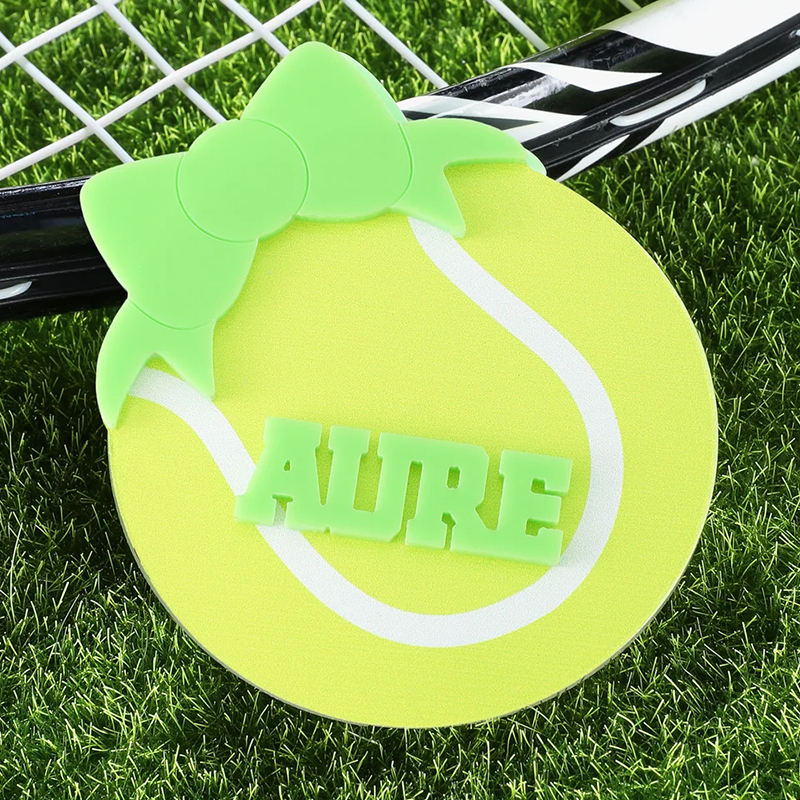 Personalized Sports Ball Bow Design Bag Charm with Name Accessories for Bag Birthday Gift for Sports Lovers