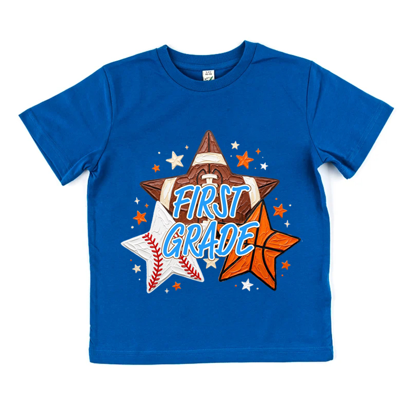 Personalized Sports Star Kids T-Shirt Oil Painting Print Back To School  Gift for Kids
