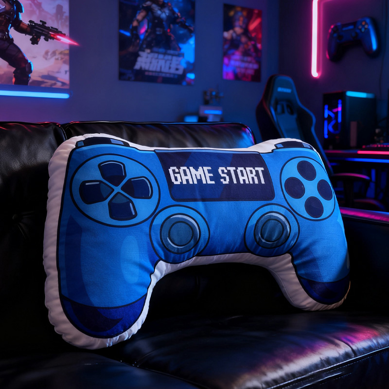Personalized Game Controller Pillow Christmas Gift for Gamer Geek Video Game Gift Controller Pillow Cushion Game Room Living Room Bedroom Decor